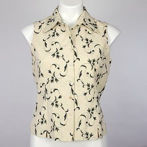Dressbarn Button Down‎ Sleeveless Top